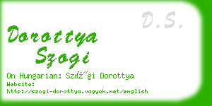 dorottya szogi business card